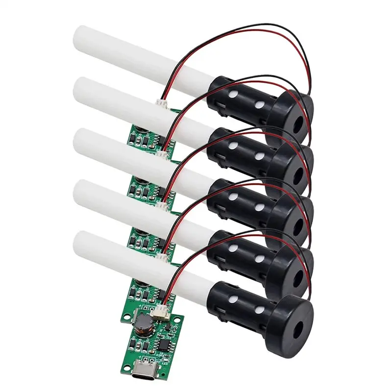 

Модуль ультразвукового распылителя-увлажнителя A37T-5PCS DC5V 1A с интерфейсом USB Type-C для электронных экспериментов DIY