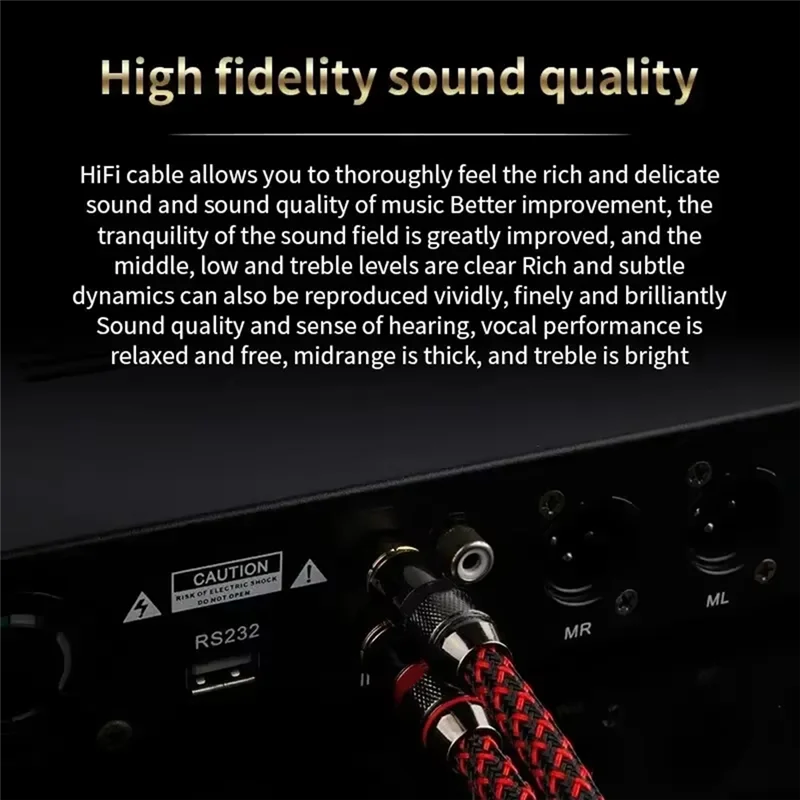 

【Hot Items】1 Pair RCA Audio Cable RCA Audio Cable 2 RCA To 2 RCA Interconnect Cables Audio Signal Line