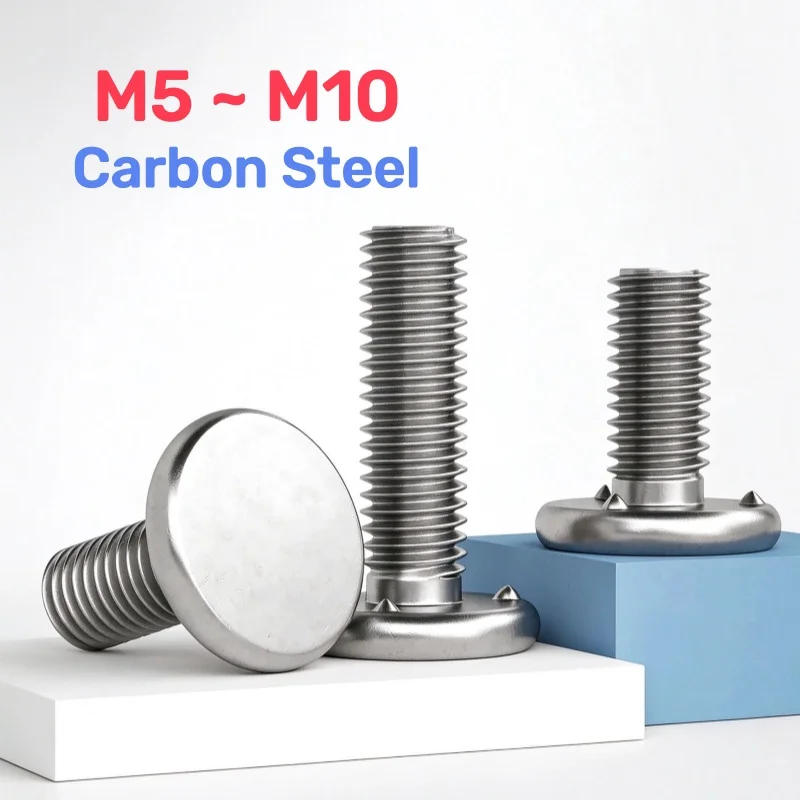 Carbon Steel M5 ~ M10 Three-Point Welding Screws Flat Head Spot Welding Studs Length 10~40 mm