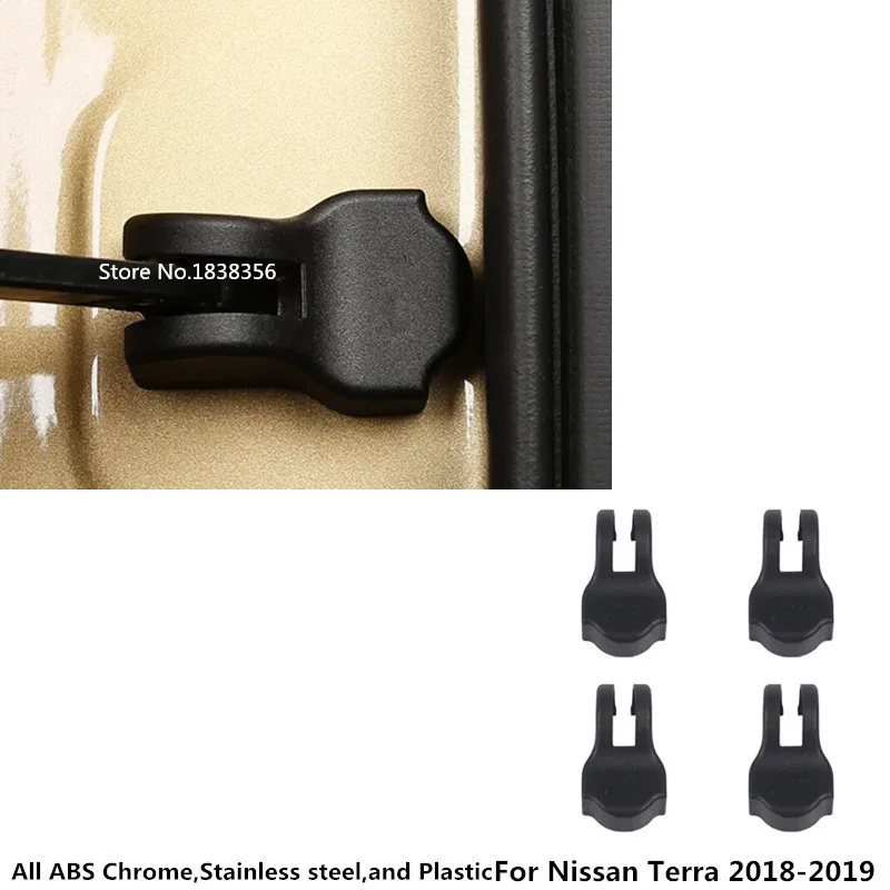 For Nissan Terra 2018 2019 2020 2021 2022 Styling Body Anti Water Proof Door Lock Key Keys Plastic Buckle Limit Device Trim 4pcs