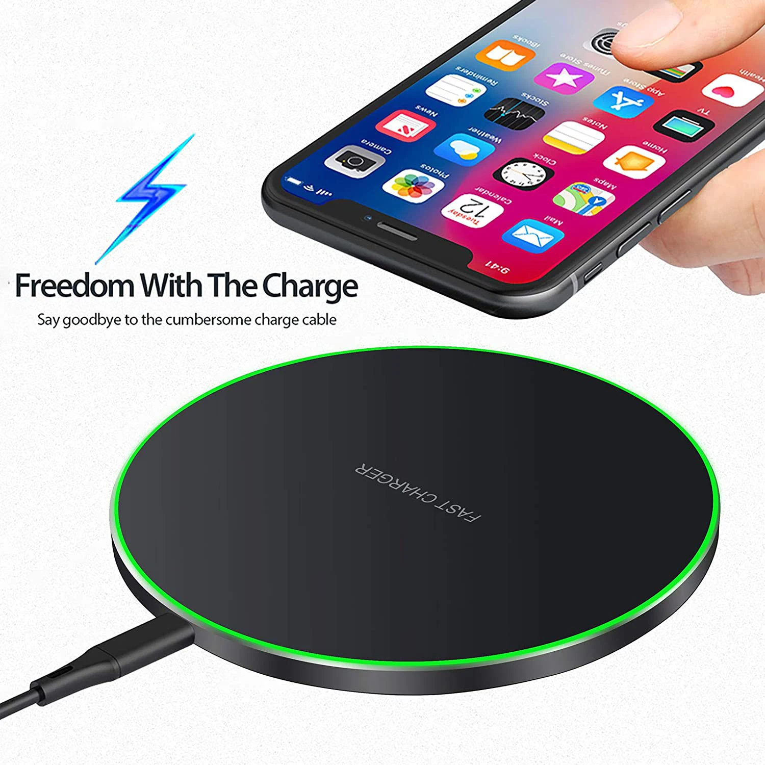 15W Type-C Wireless Charger Pad Receiver Kit For Samsung S20 S10 S9 S8 Wireless Adapter Coil For iPhone13 11 Pro 8 7 6S 6 5