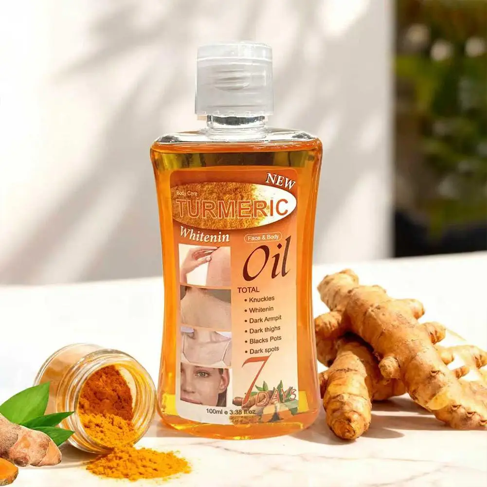 Aceite Esencial de cúrcuma, aceite de masaje Facial y corporal, hidratante para la piel, aromaterapia, difusor iluminador, cuidado suavizante C1S5