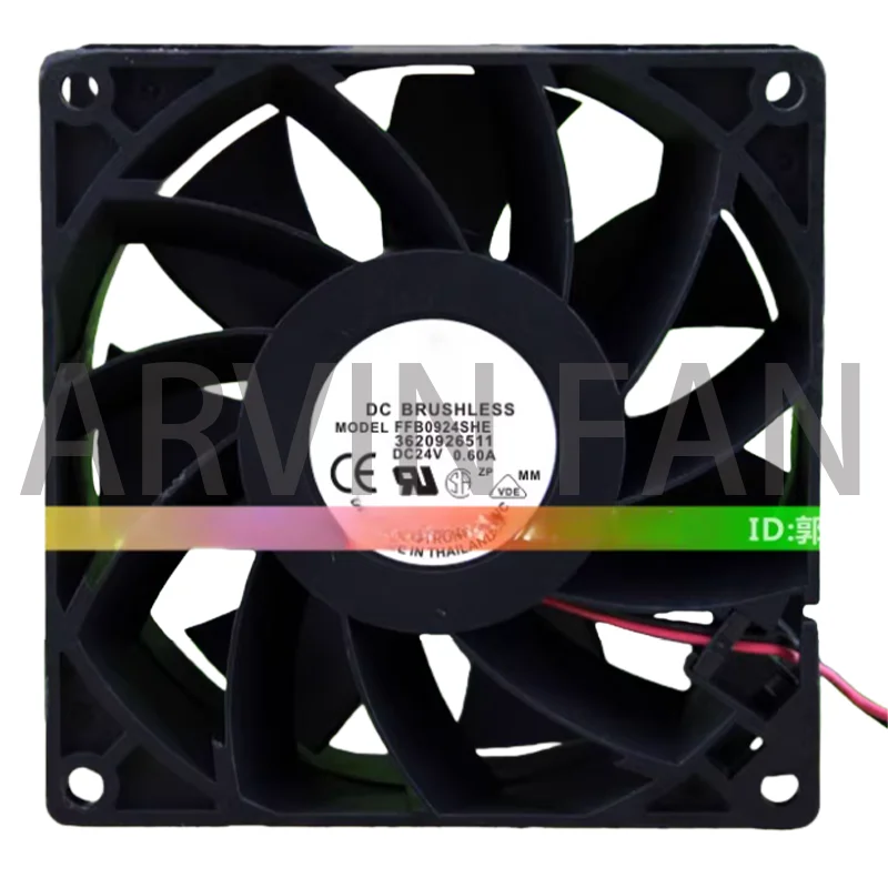 FFB0924SHE 24V 0.60A 9238 9CM Inverter Cooling Fan