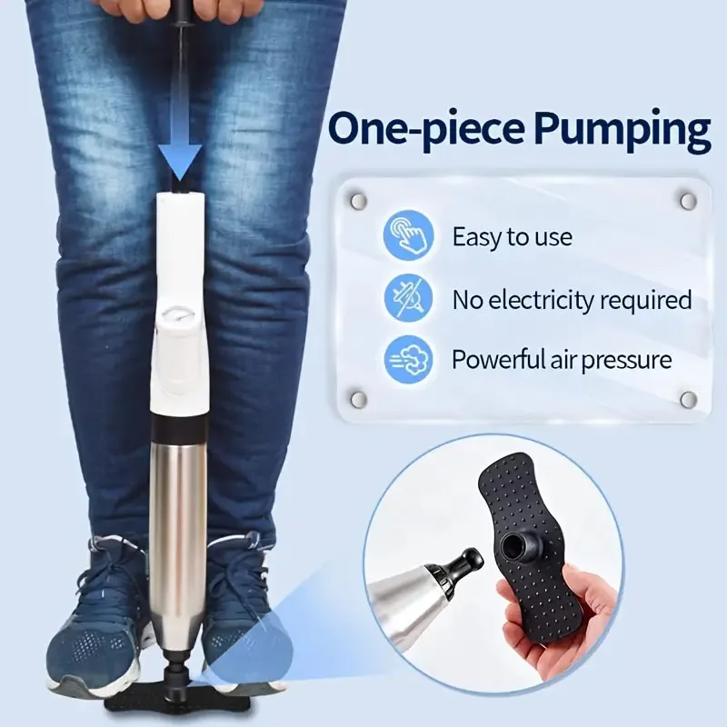 Toilet Dredge Sewer Toilet Air Drain Blaster Drain Clog Remover Tool High Pressure Toilet Plunger Pipe Dredger Sewers Unblocker