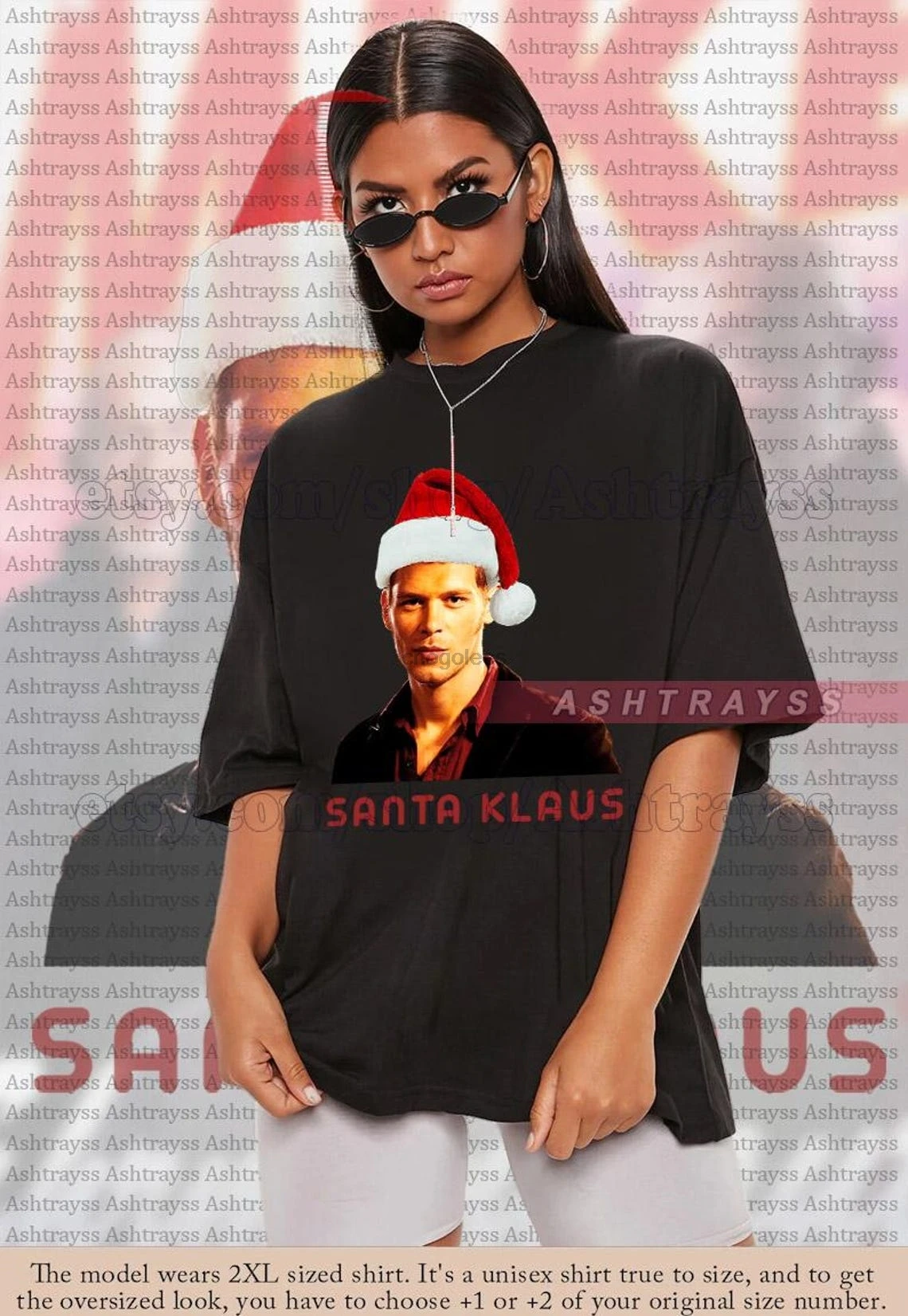 Klaus Mikaelson Santa Hat Sweater Santa Klaus Funny Tee Sweatshirt