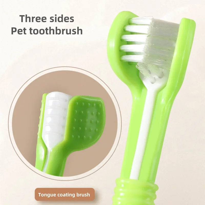 3-Sided Pet Toothbrush for Dogs & Cats – Tartar Remover — detail image 3