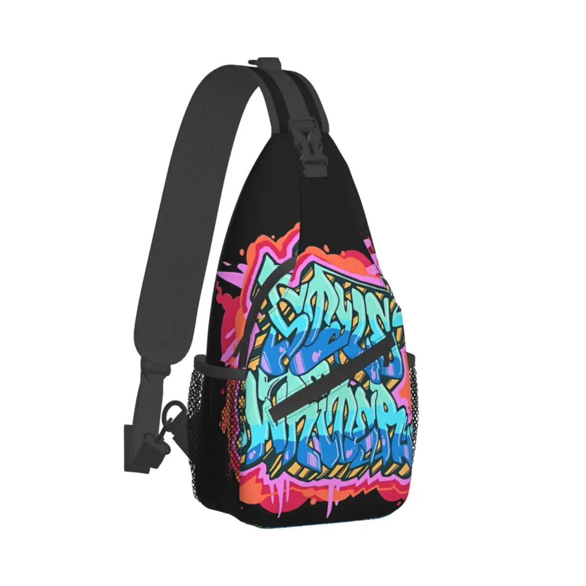 

Stylish Street Artwork Crossbody Chest Bags Graffiti Style Art Pockets Travel Pack Messenger Sports Teens Shoulder Bag Unisex