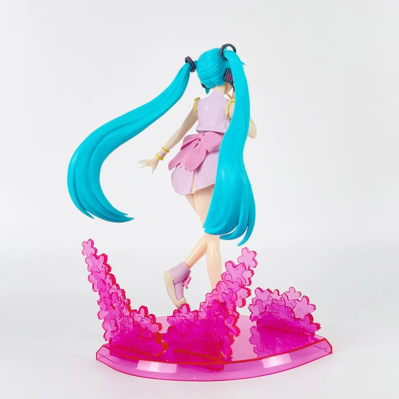 21CM Sakura Hatsune Miku Sakura Future Series Animation Model Toy Gift Collection Base Standing Action Figure PVC Kawayi Figuine