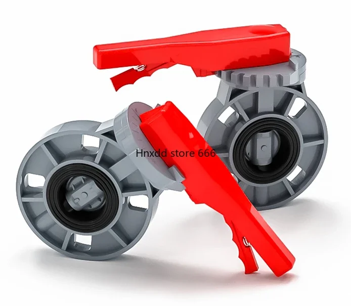 PVC butterfly valve thickened chemical grade handle valve