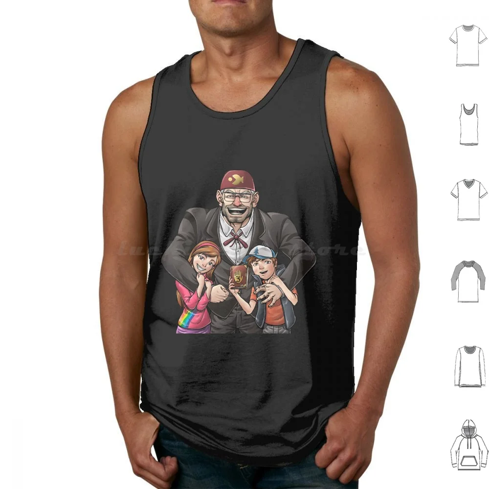 Tank Tops Vest Sleeveless Bill Cipher Dipper Gruncle Stan Mabel Mystery Shack Soos Stein Waddles