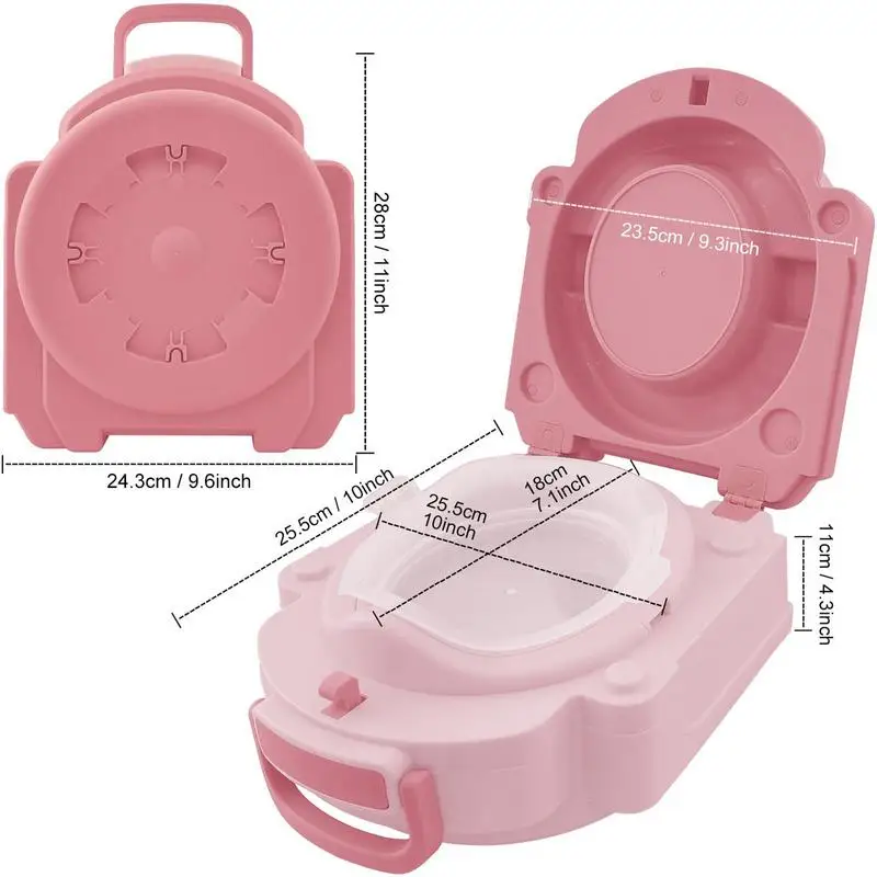 Portable Potty Seat Portable Toddler Toilet Seat Carry Kids Potty Chair Portable Potty Training Seat Travel Outdoor Toilet For