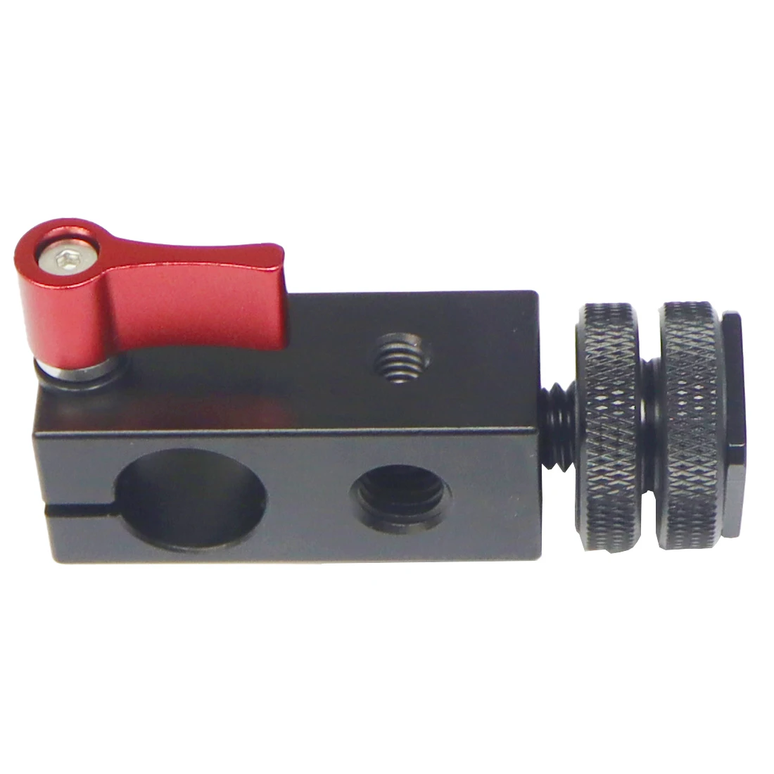 Einzel Rod Clamp 15mm Schiene Stecker Adapter Halterung mit 1/4 "-20 Gewinde Kalten Schuh Halterung für DSLR käfig Rig Mikrofon Licht Halter – Detail 7