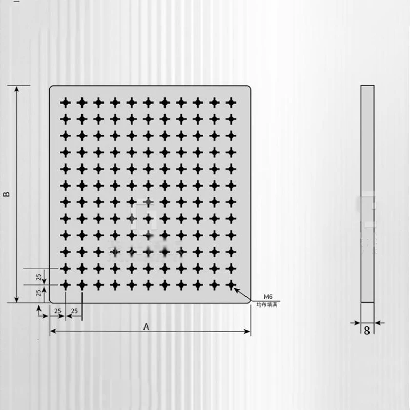 Magnetic Stainless Steel Optical Breadboard, Precision Flat Plate for Optical Table & Experimental Platforms