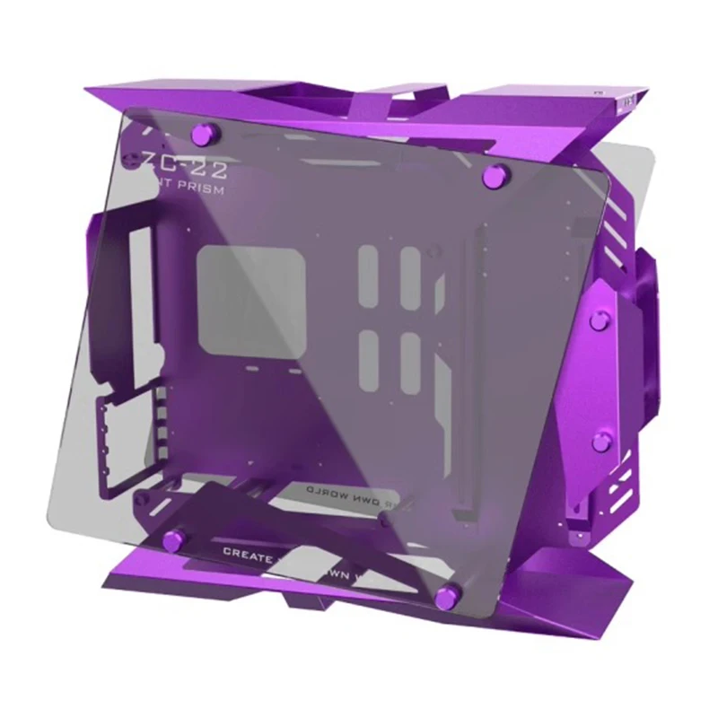 ZC-22 Double-sided transparent All-aluminum tempered glass open split water-cooled e-sports game MOD case