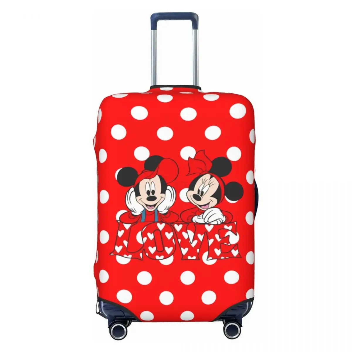 

Mickey Minnie Mouse Love Luggage Cover Elastic Travel Suitcase Protective Covers Fits 18-32 Inch