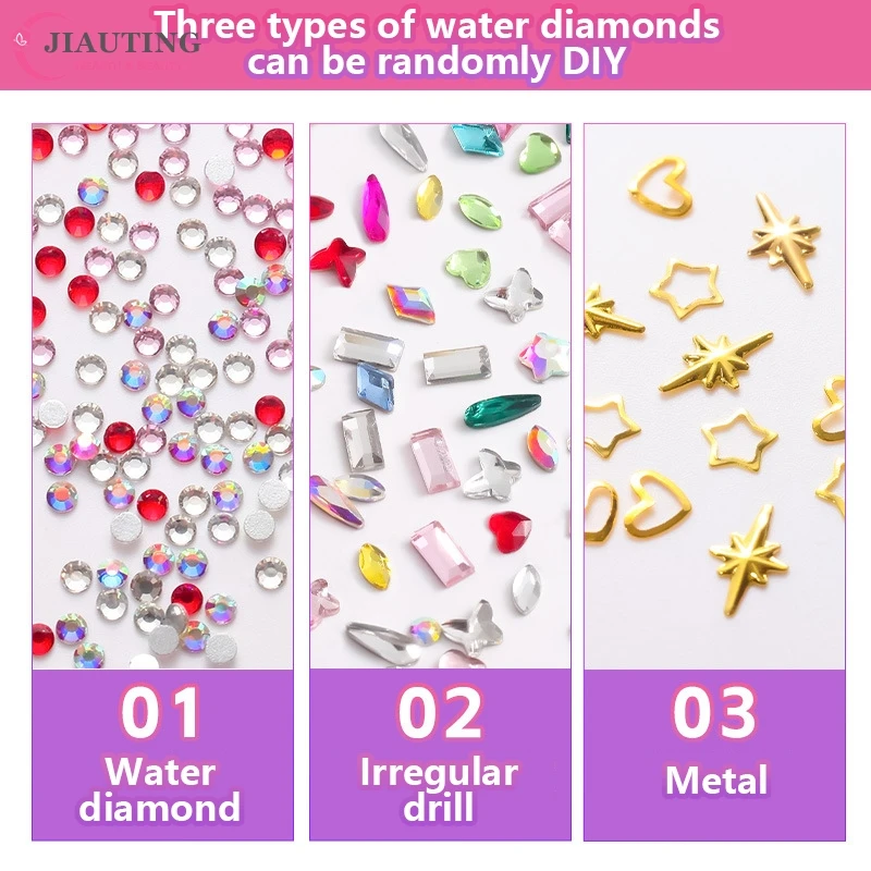 Dental Drill Tooth Jewelry Ornaments With Box Diy Stickers Teeth Gems Beauty Diamond Dental Crystal Teeth Jewelry Gem Decoration