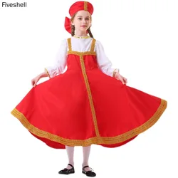 New Russian Girls Cosplay For Girls Kids Ukrainian Traditional Dress Halloween Costumes Georgia Costume Vintage Dance Dress