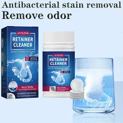 Denture Cleansing Tablet 100 Tabs Cleanser Whitening Remove Bad Odors Oral Cleaning Care Fresh Breath Cleaning Stains