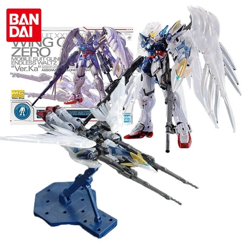 

Bandai Genuine Gundam Model Kit Anime Action MG Wing Zero EW Ver.Ka Clear Collection Gunpla Anime Action Figure Toy for Children