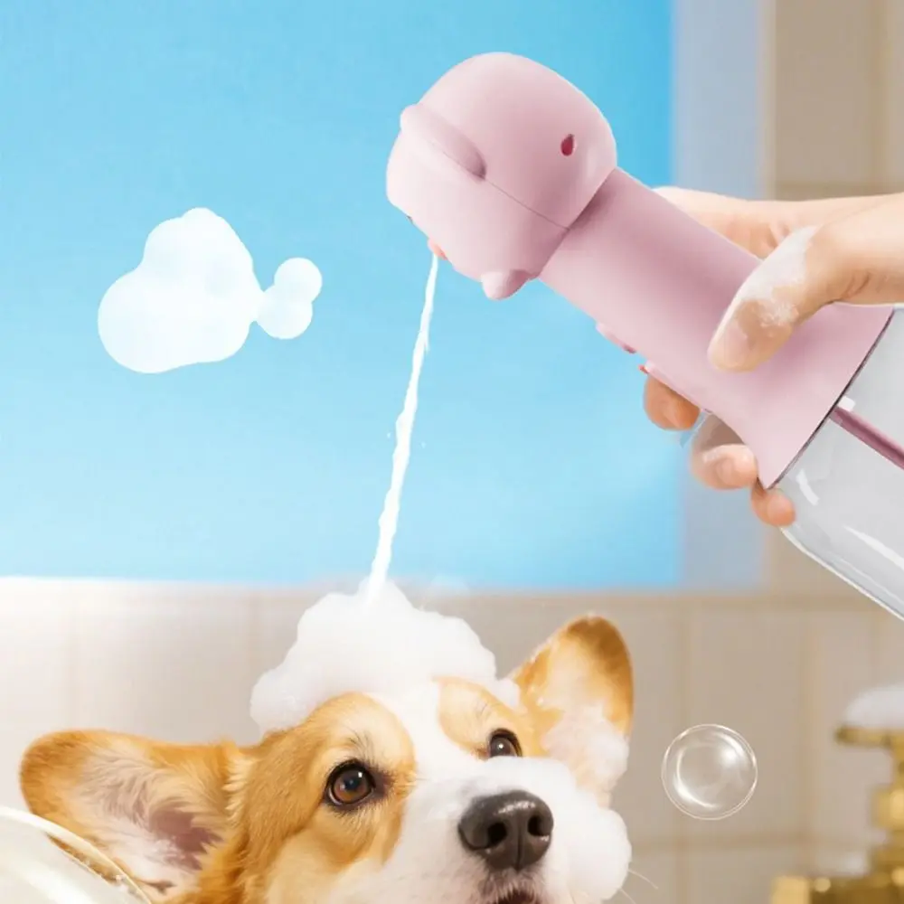 Cute Pet Foam Maker Pet Cleaning Bathing Automatic Dog Shampoo Dispenser Waterproof USB Rechargeable Electric Bubble Machine