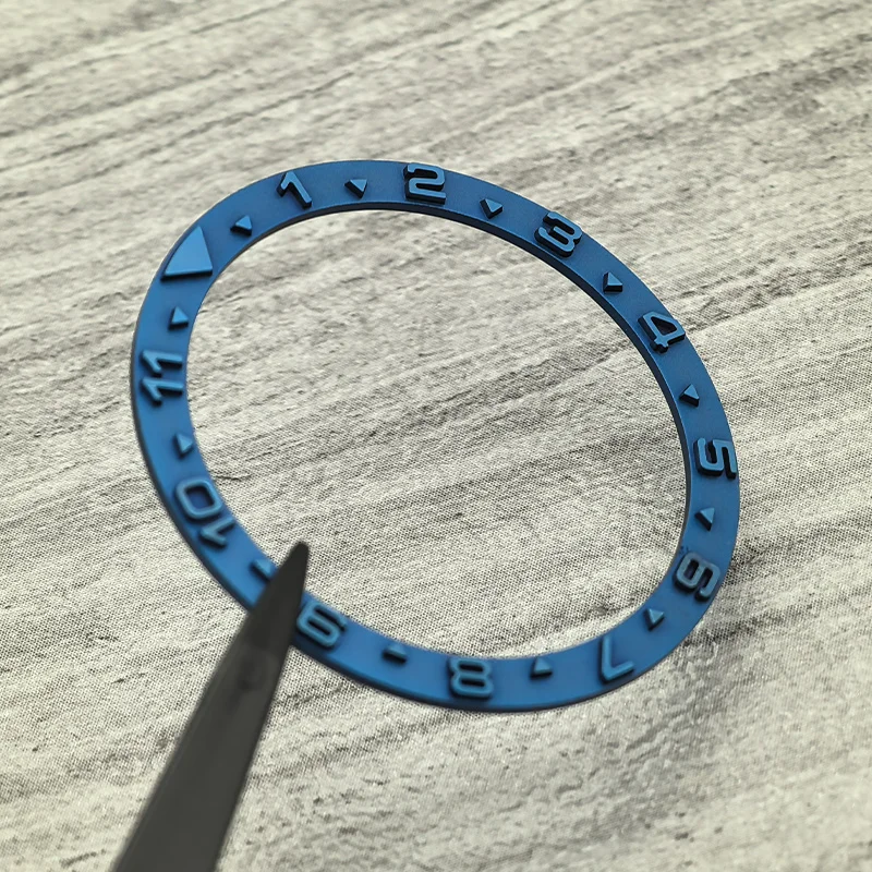 Mod 38mmx31.5mm SKX007 Flat Metal Bezel Insert Ring Fits SKX007 SKX009 SRPD Watch Case NH36 NH35 Movement Watch Bezel Ring Parts