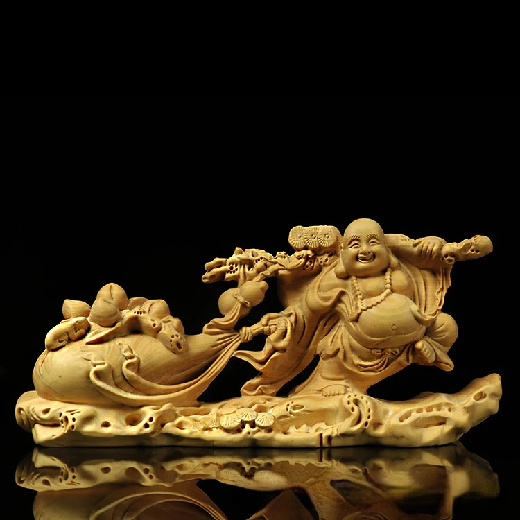 

Резьба по самшиту, ремесленный орнамент, тянущая сумка, тканевая сумка, сумка для благословения, украшение Будды Майтрейи, подарок