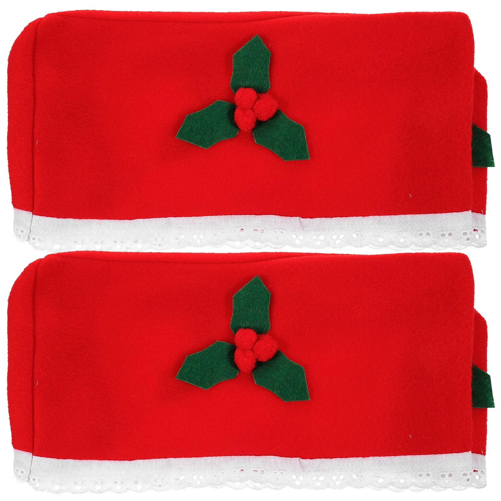 

2Pcs Fabric Folding Napkin Holders Christmas Style Convenient Paper Towel Boxes Portable Useful Household Tissue Containers