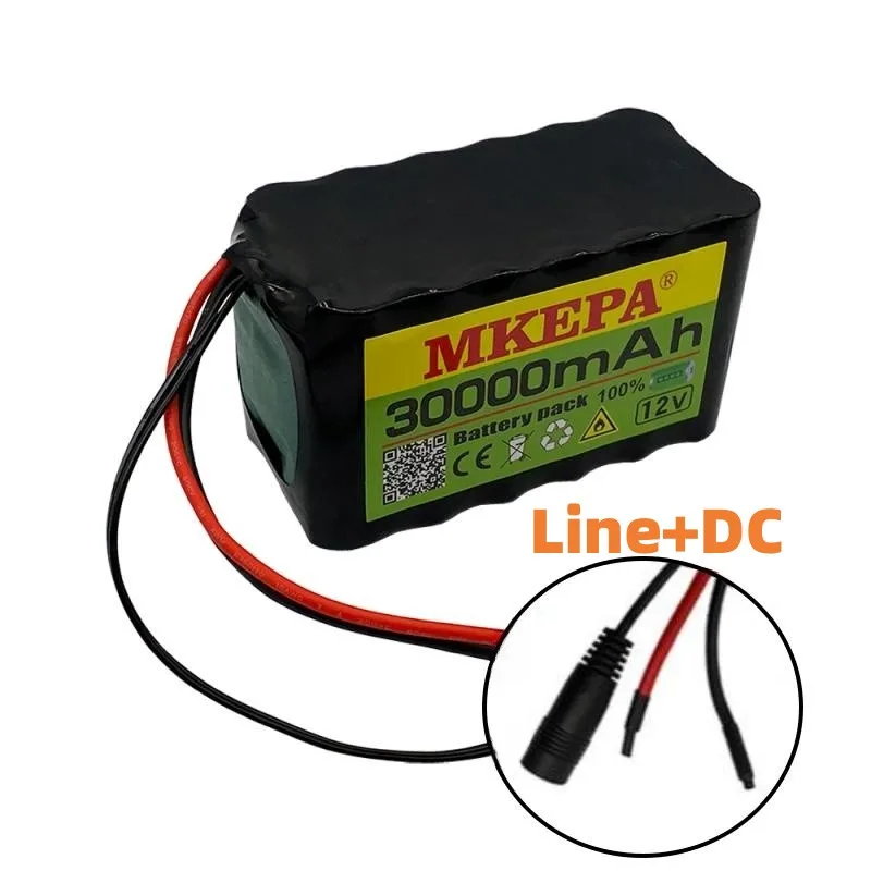 3S6P 12V 30Ah 40A BMS orline battery pack 18650 li-ion 30000mAh cells XT60 DC5521 400Watt High Power Motor Scooter light