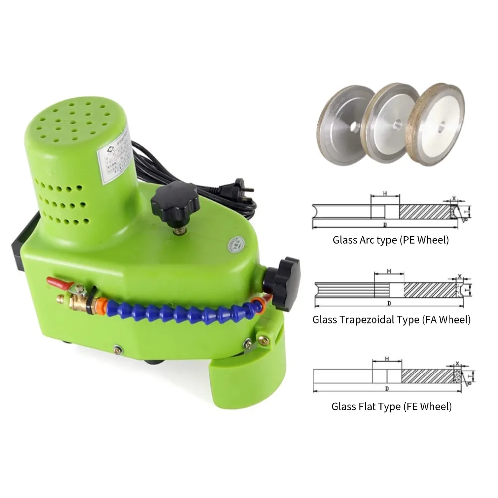 Small Portable Glass Edge Hand Polishing Machine/Multi-function Glass Curved Straight Line Edge Grinder/Glass Edging Machine