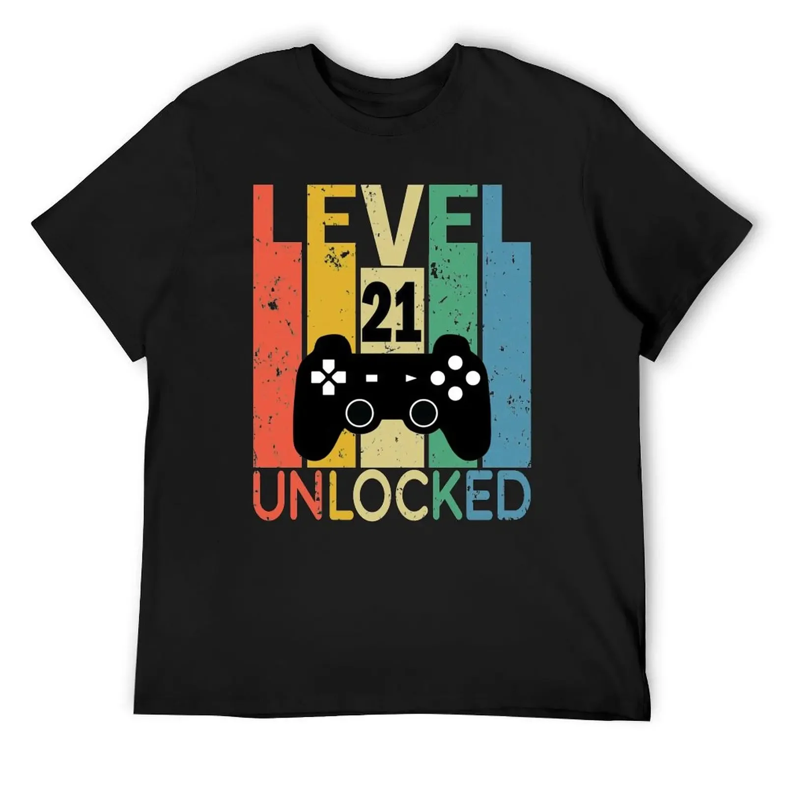 level 21 unlocked T-Shirt heavyweights vintage anime shirt Men's cotton t-shirt