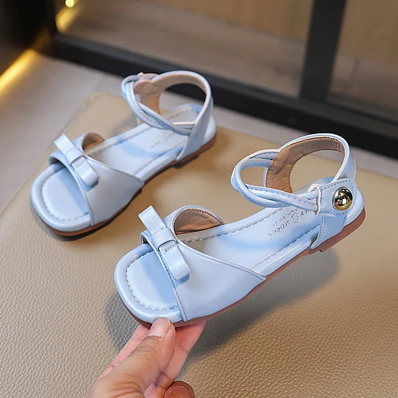 

Children's Sandals Fashion Bow Girls' Princess Sandals 2025 Summer New Baby Kid's Soft Bottom Non Slip Casual Beach Shoes