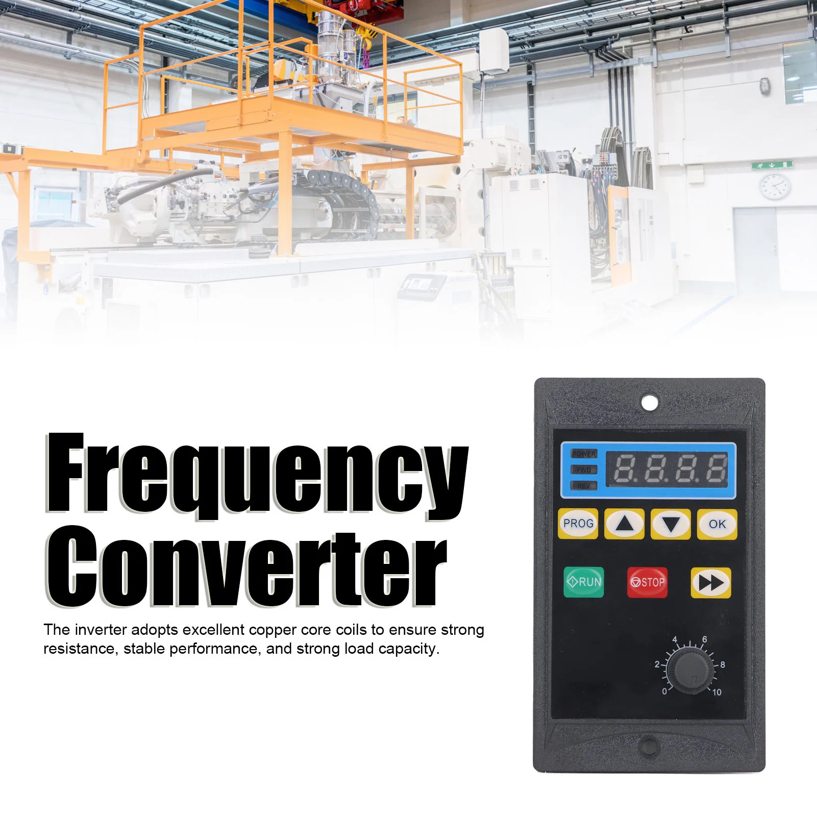 Variable Frequency Drive Converter 1.1KW Motor Inverter 1PH 176‑264V Input 3PH 0‑ Output