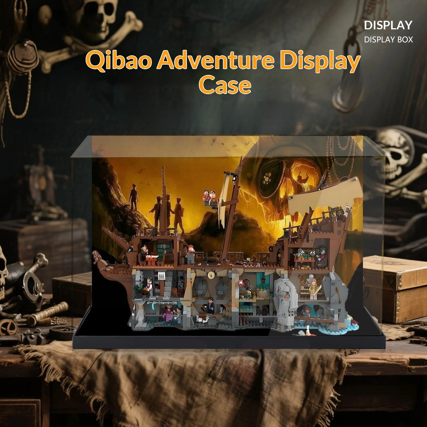 Suitable for LEGO 21363 Goonies building block storage dustproof high-definition acrylic display box
