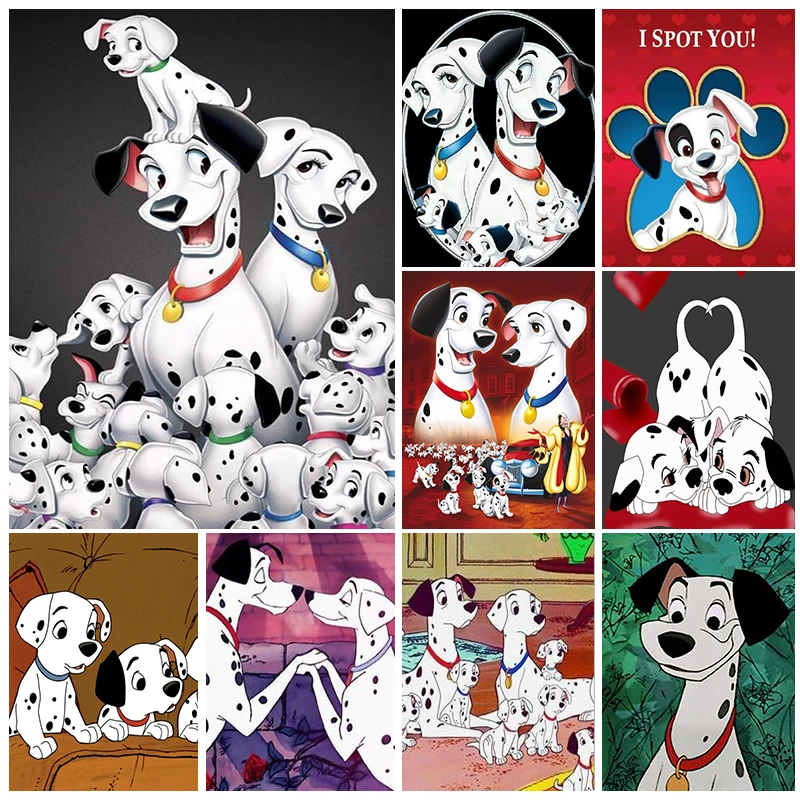 

Dalmatians Animal Diamond Painting Disney Dog Full Round Diamond Embroidery Mosaic Cross Stitch Rhinestone Picture Home Decor