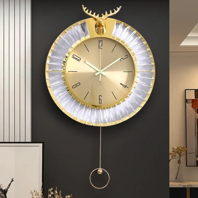 Relojes de pared de porche de cristal simples y modernos con lampara reloj colgante reloj de pared colgante para el hogar reloj creativo para sala de estar AliExpress