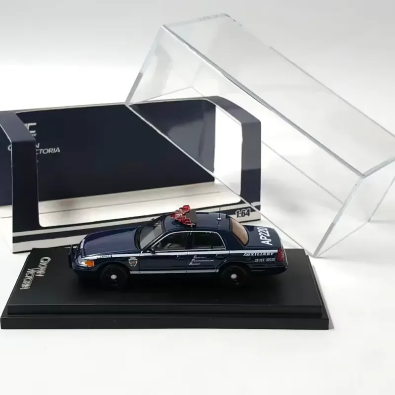 for GOC 1:64 Crown Victoria AP220 Diecast Alloy Police Cruiser with Realistic Details Perfect Desk Ornament and Unique