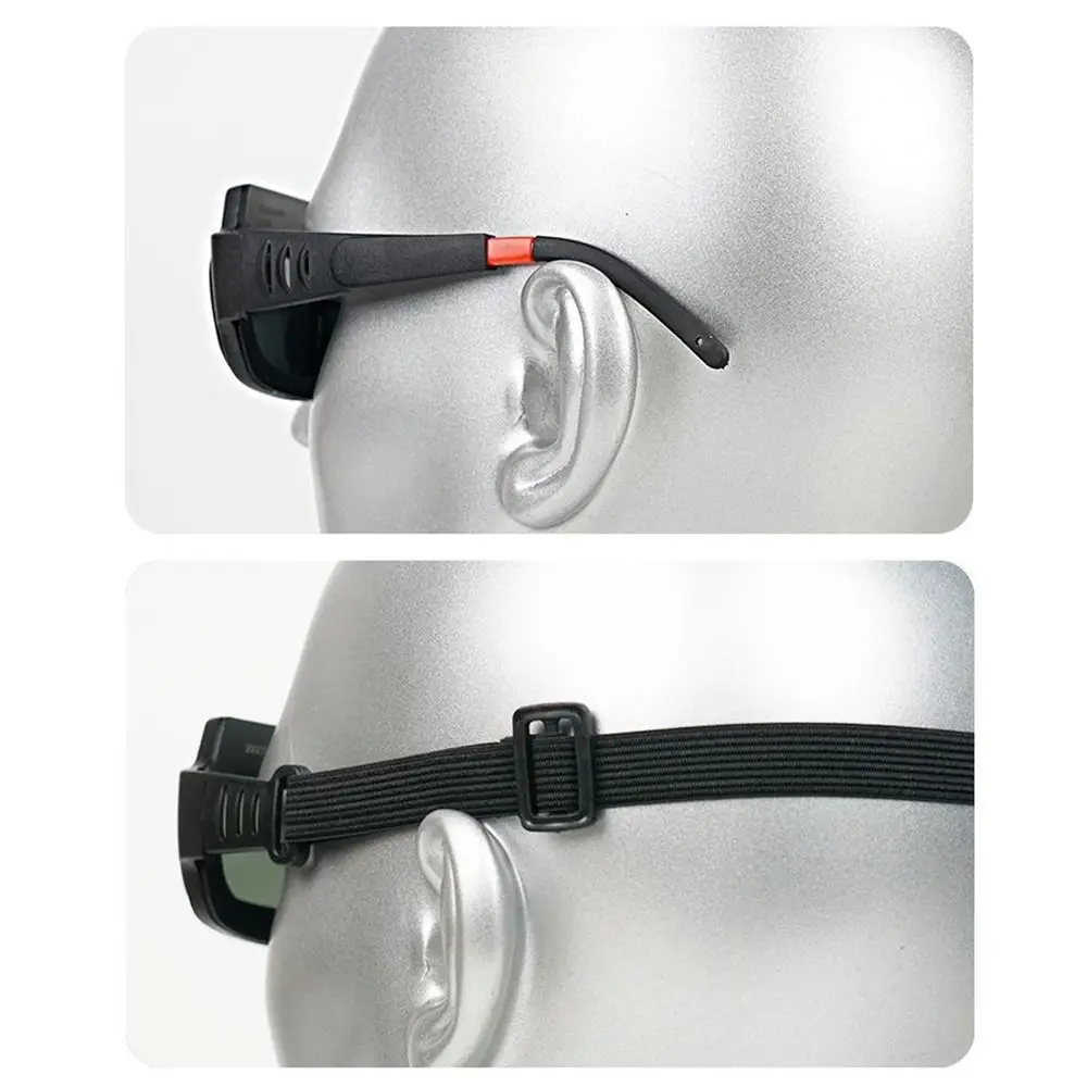 Anti-Glare Welding Glasses Dimming Solar Powered Automatic Darkening Goggles with Headband Anti-impact Solder Lenses