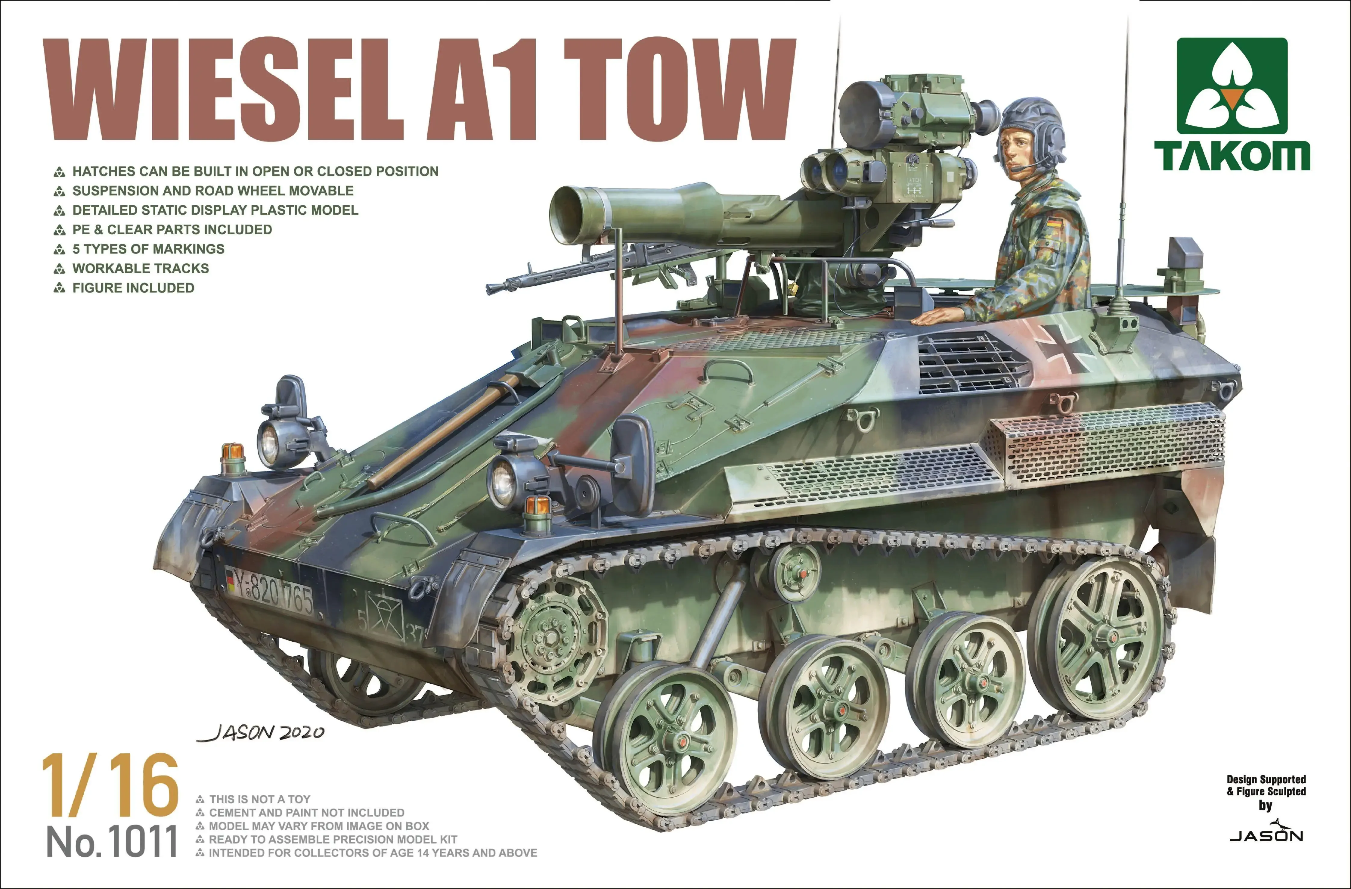 TAKOM 1011 1/16 SCALE Model WIESEL A1 TOW Plastic model kit NEW