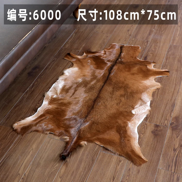 Goat skin carpet, bedroom bedside mats, integrated fur, vintage home decoration, camping mat