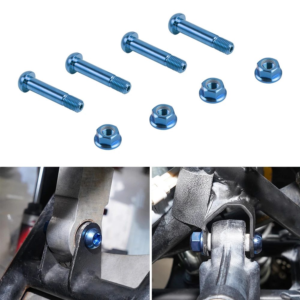 

NICECNC Raptor 700 4 Pcs Front Shock Bolt & 4 Pcs Lock Nut ATV For Yamaha RAPTOR 700 700R YFZ450 GRIZZLY 550 125