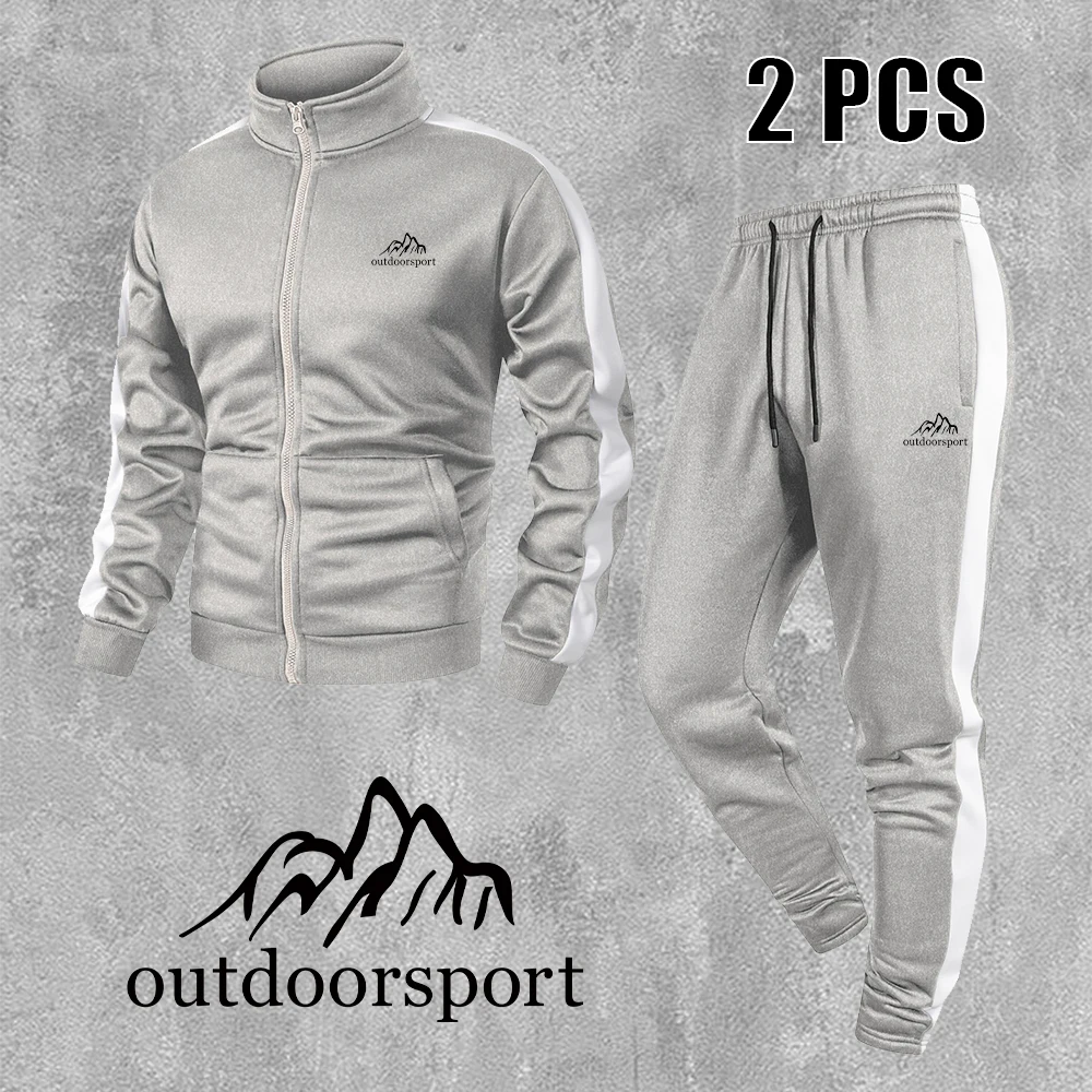 Men's Trendy Mountain Print Color Blocked Gym Suit - Free Shipping 2 Men's Trendy Mountain Print Color Blocked Gym Suit - Free Shipping 2