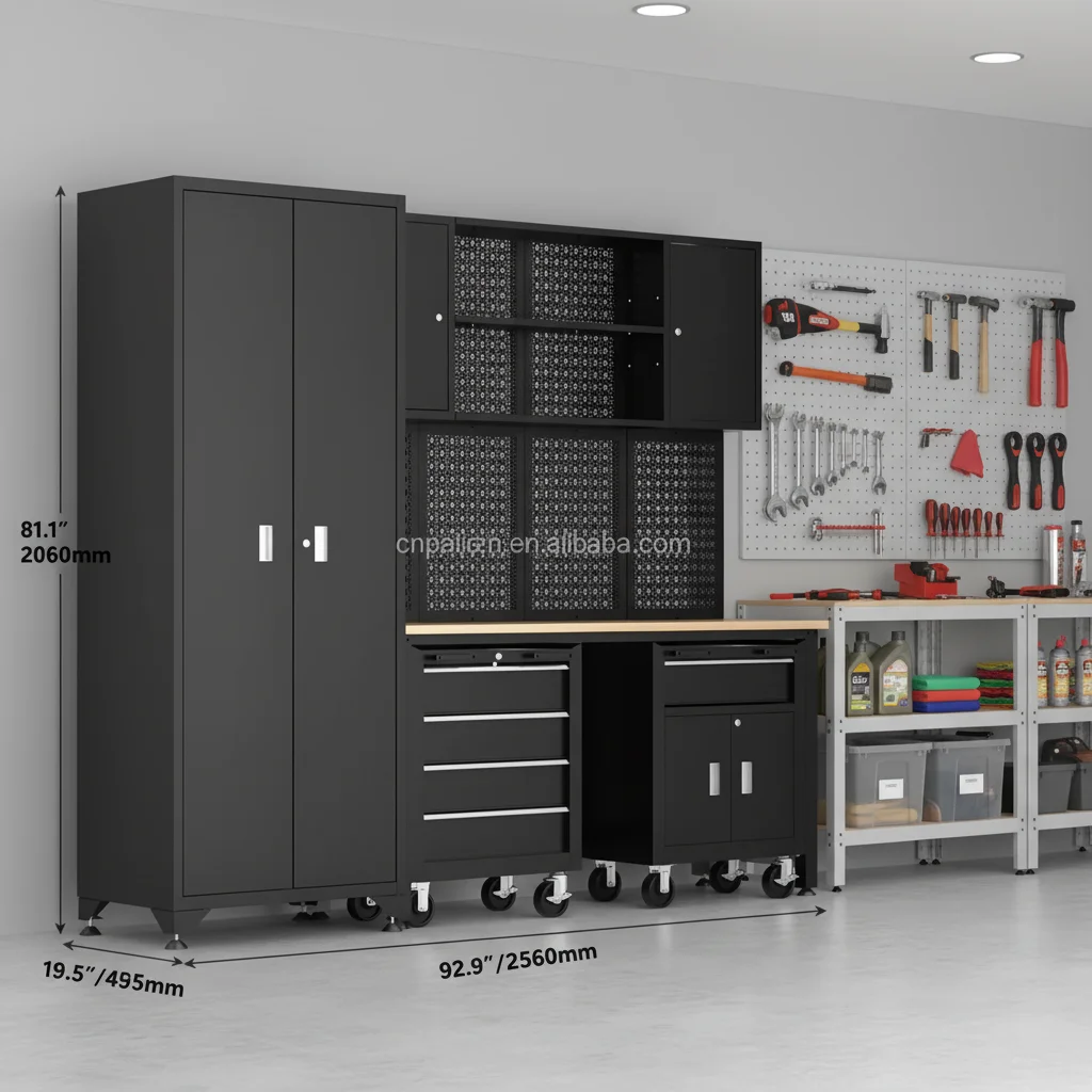 Premium Quality Modular Garage Storage Workstation Cabinet, High Hardness Cold Rolled Combined Steel Cabinet, Stable SlidingATV&