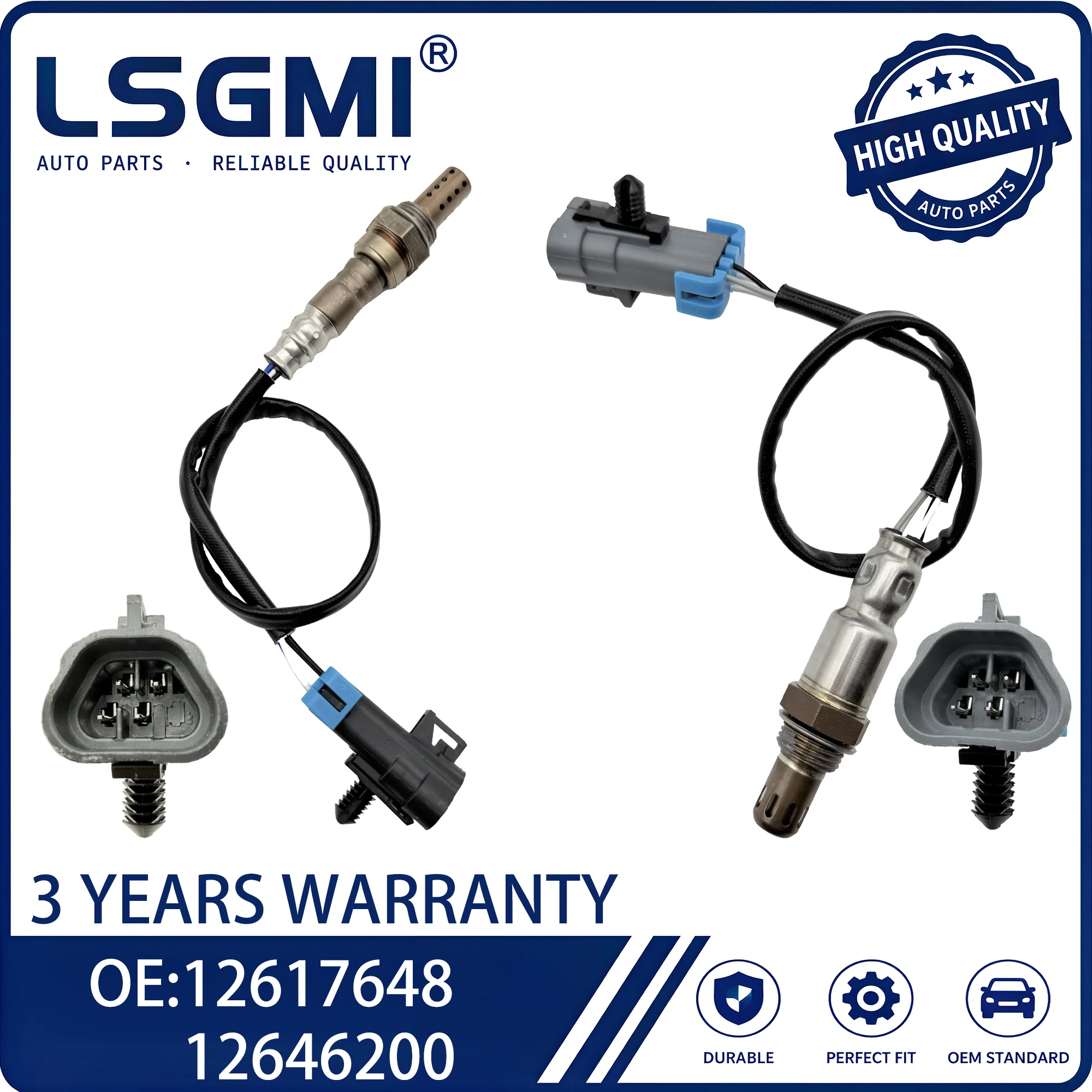 2 Pieces Front and Rear oxygen sensor for Cadillac CTS XTS Chevrolet Camaro Buick Envision 2.0T 2016-2019 OE 12617648 12646200