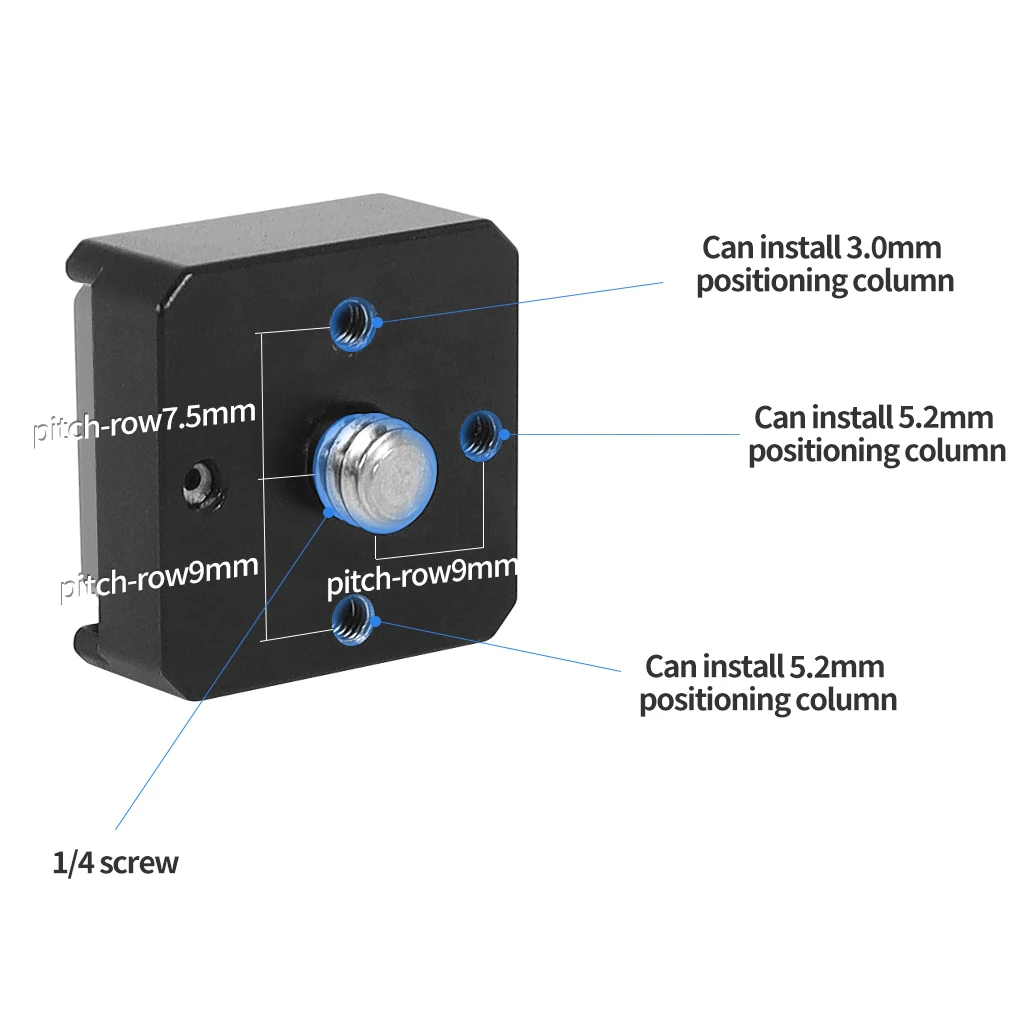 Quick Release Cold Shoe Mount Adapter Base 1/4\