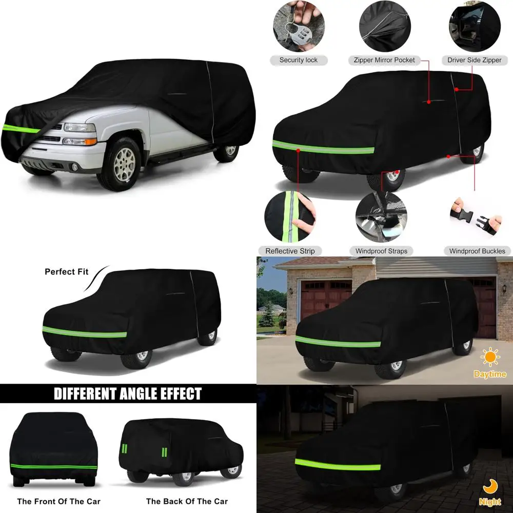 

All-Weather 6-Layer Heavy Duty Car Cover for 1973-2006 Full-Size SUVs, Waterproof Protection for Classic Vehicles