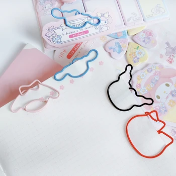 20pcs Creative cartoon File Clamp Paper Clip Bookmark Holder Paper Decorative Clip for Office School Home