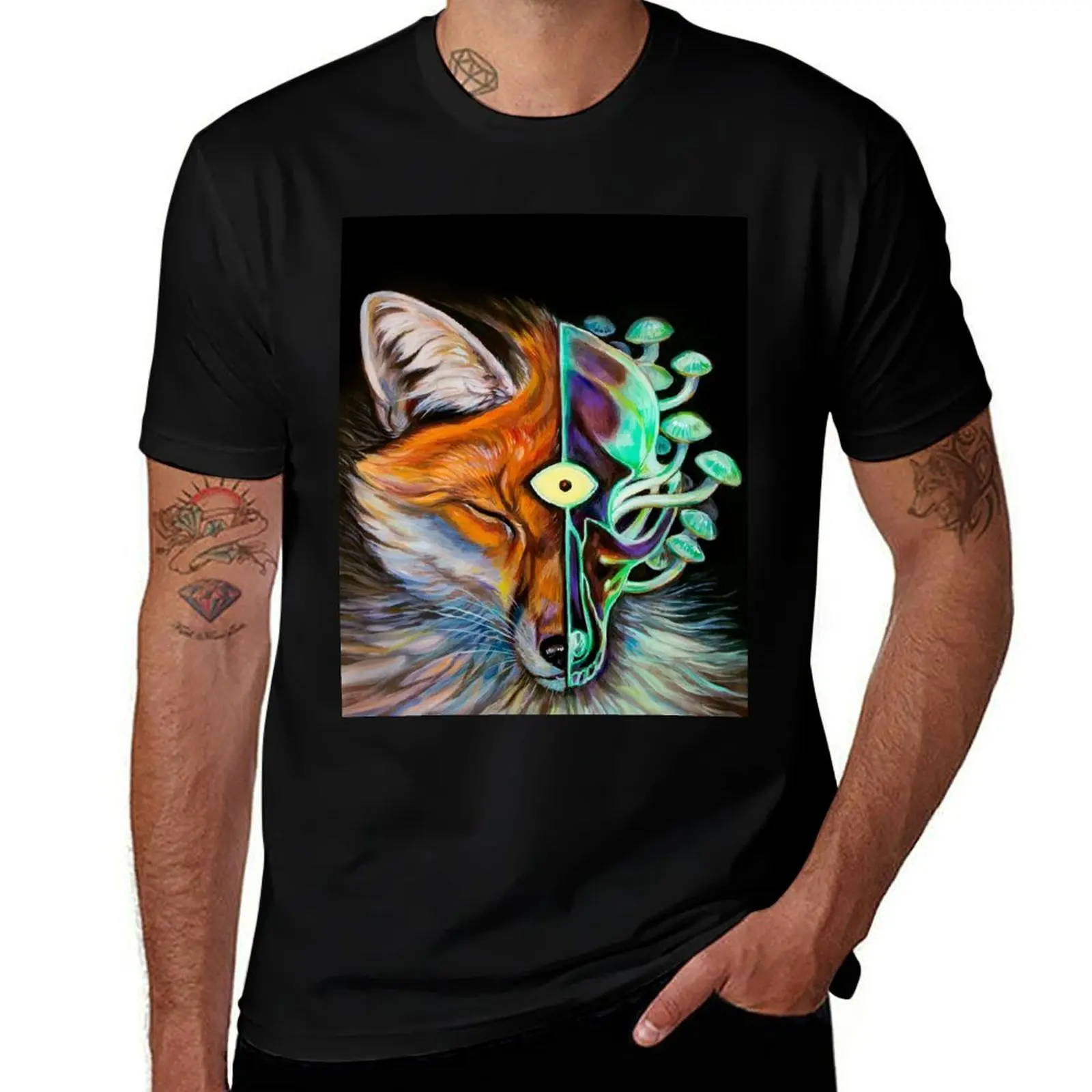 

Enlightened T-Shirt mens graphic t shirts black cotton t-shirt plain for man package