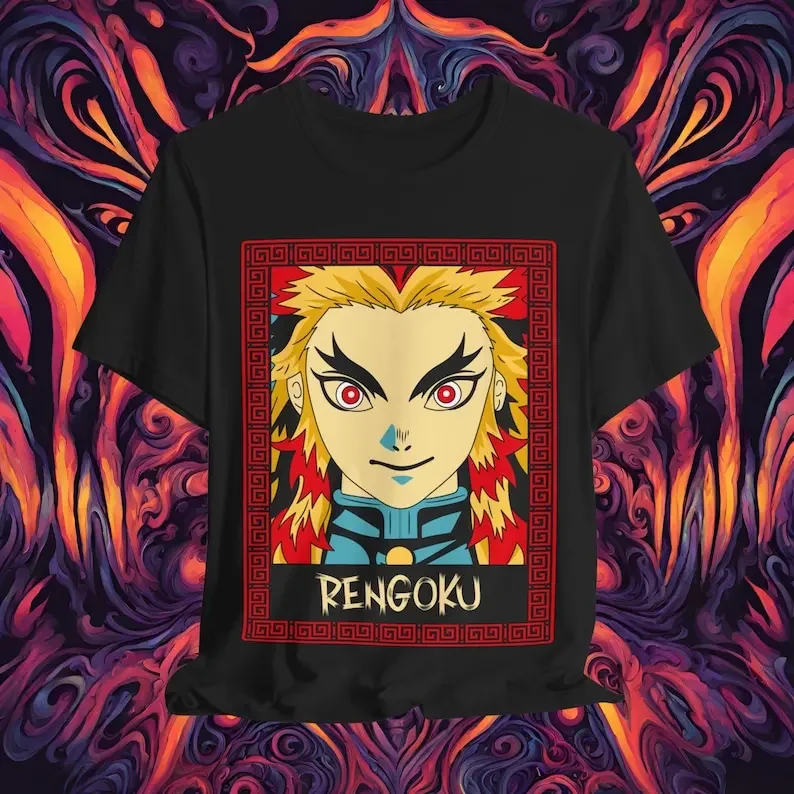 Kyojuro Rengoku T-Shirt, Demon slayer Shirt, Anime Shirt, Anime Unisex T-Shirt, Aesthetic Anime T-Shirt, Tees, for Gift, for cou