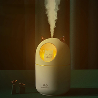 300ML Air Humidifier Cute Cat Ultra-Silent USB Office Household Bedroom Car Aromatherapy Air Purifier with Led Cool Mist Spray