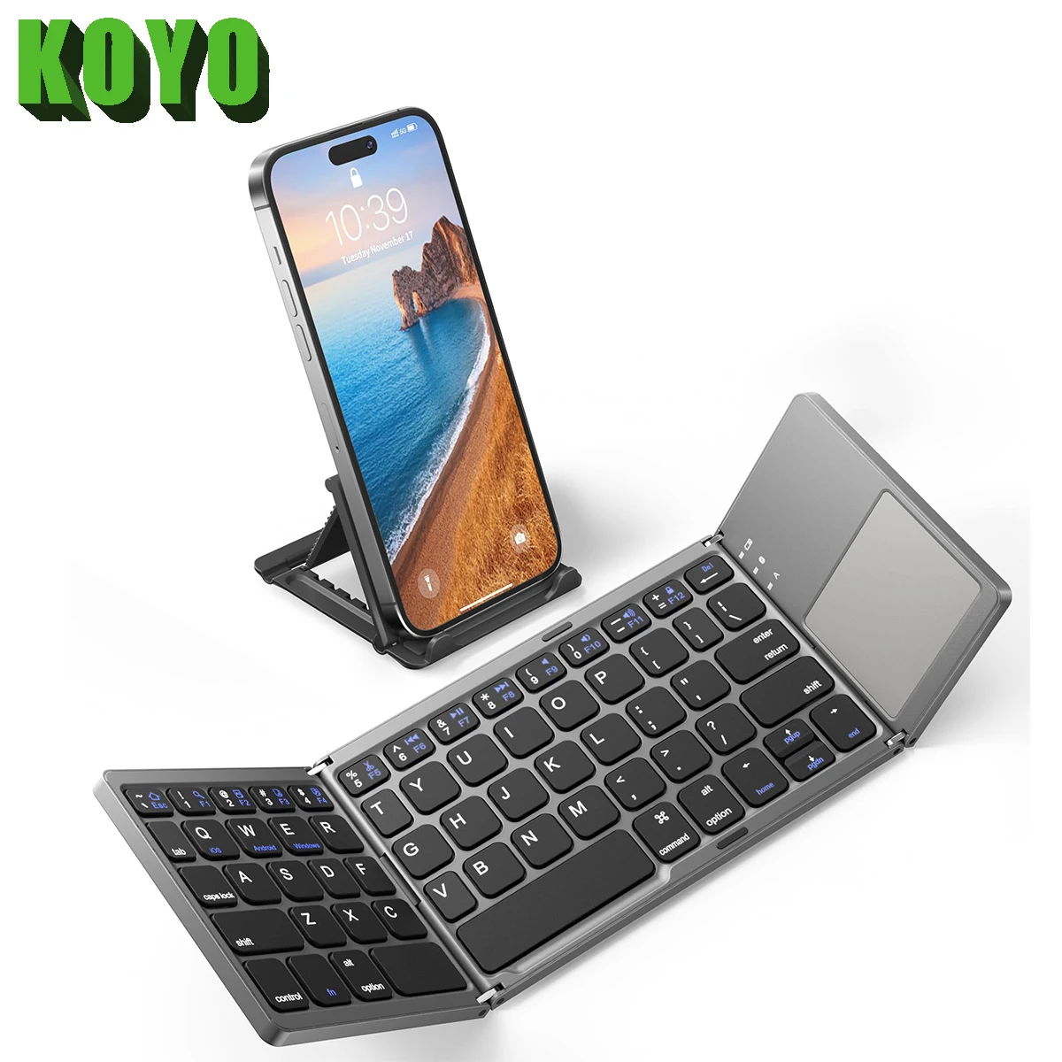 

New Mini Wireless Folding Keyboard Bluetooth Keyboard Russian/Spanish/English with Touchpad for Windows Android IOS ipad Tablet